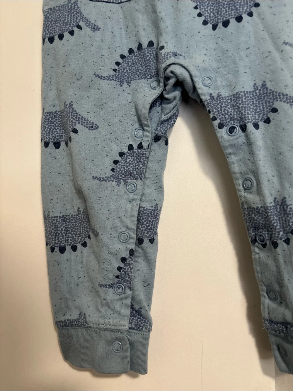 Child of Mine Blue Dinosaur Print One-Piece Romper 24 months baby boy